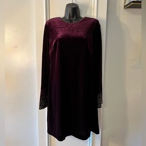Calvin Klein Purple Velour Cocktail Dress Sz 8